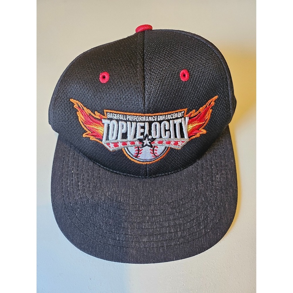 Zephyr TopVelocity‎ Baseball Performance Enhancement Hat Black Red Mesh Cap XL